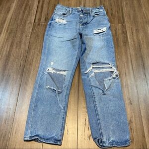 Pacsun super distressed ripped jeans‎ mom jean
